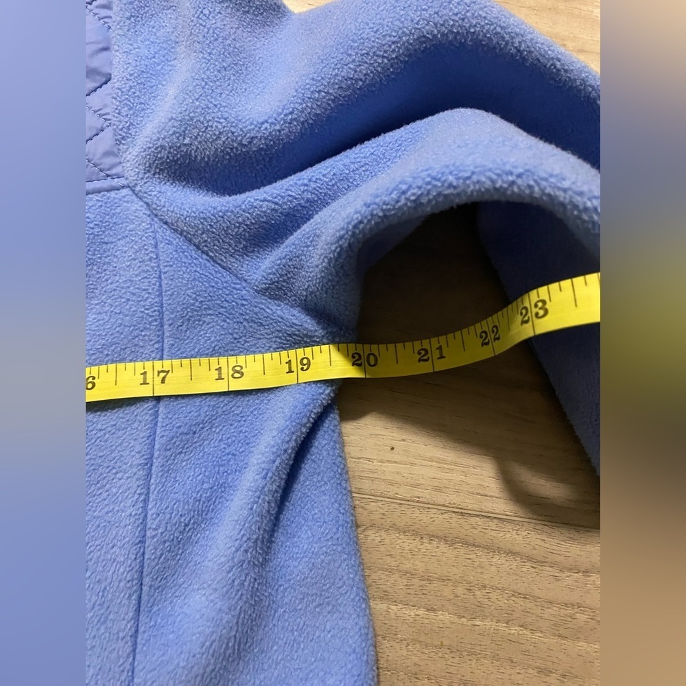 Women Talbots‎ fleece jacket blue Medium/P quilted full zip - Picture 6 of 7